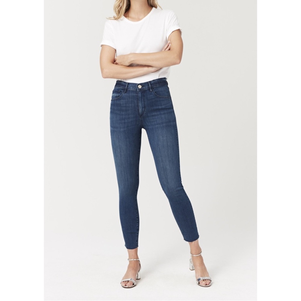 3x1 W3 HIGH RISE SKINNY CROP JEAN - BONNIE Blue Size 24